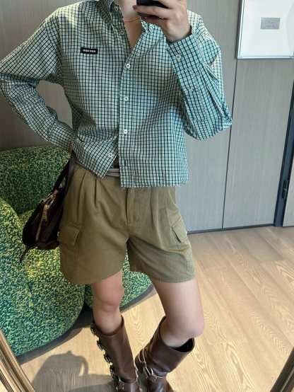 M style Logo Check Shirt