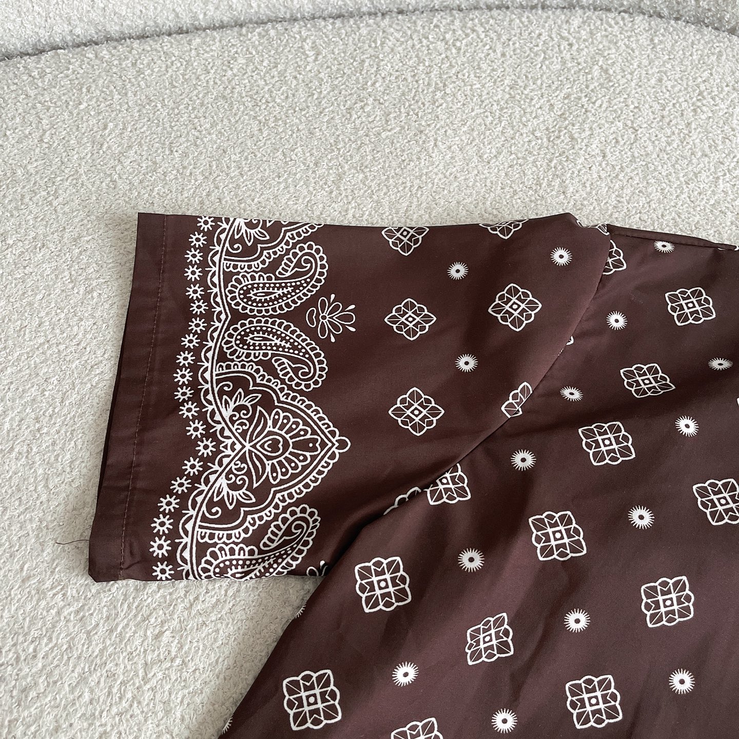 M style Hawaiian holiday style Cuban short-sleeved shirt