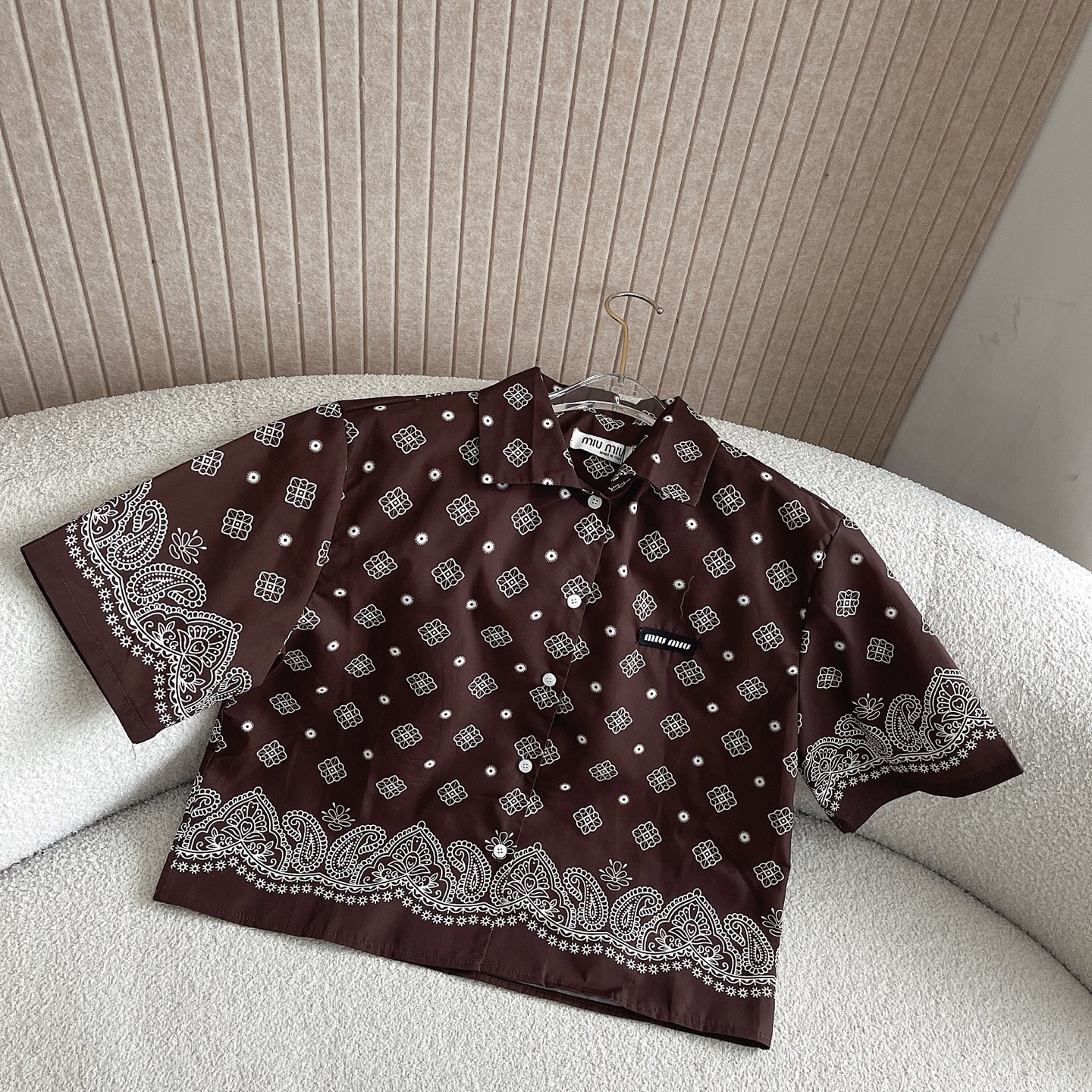 M style Hawaiian holiday style Cuban short-sleeved shirt