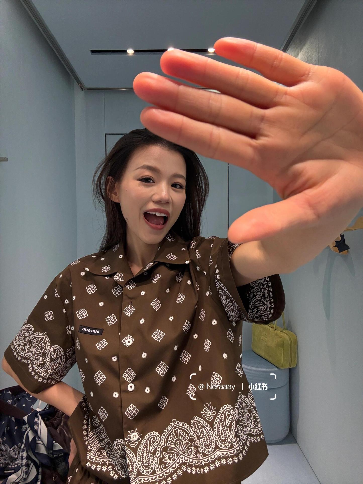 M style Hawaiian holiday style Cuban short-sleeved shirt