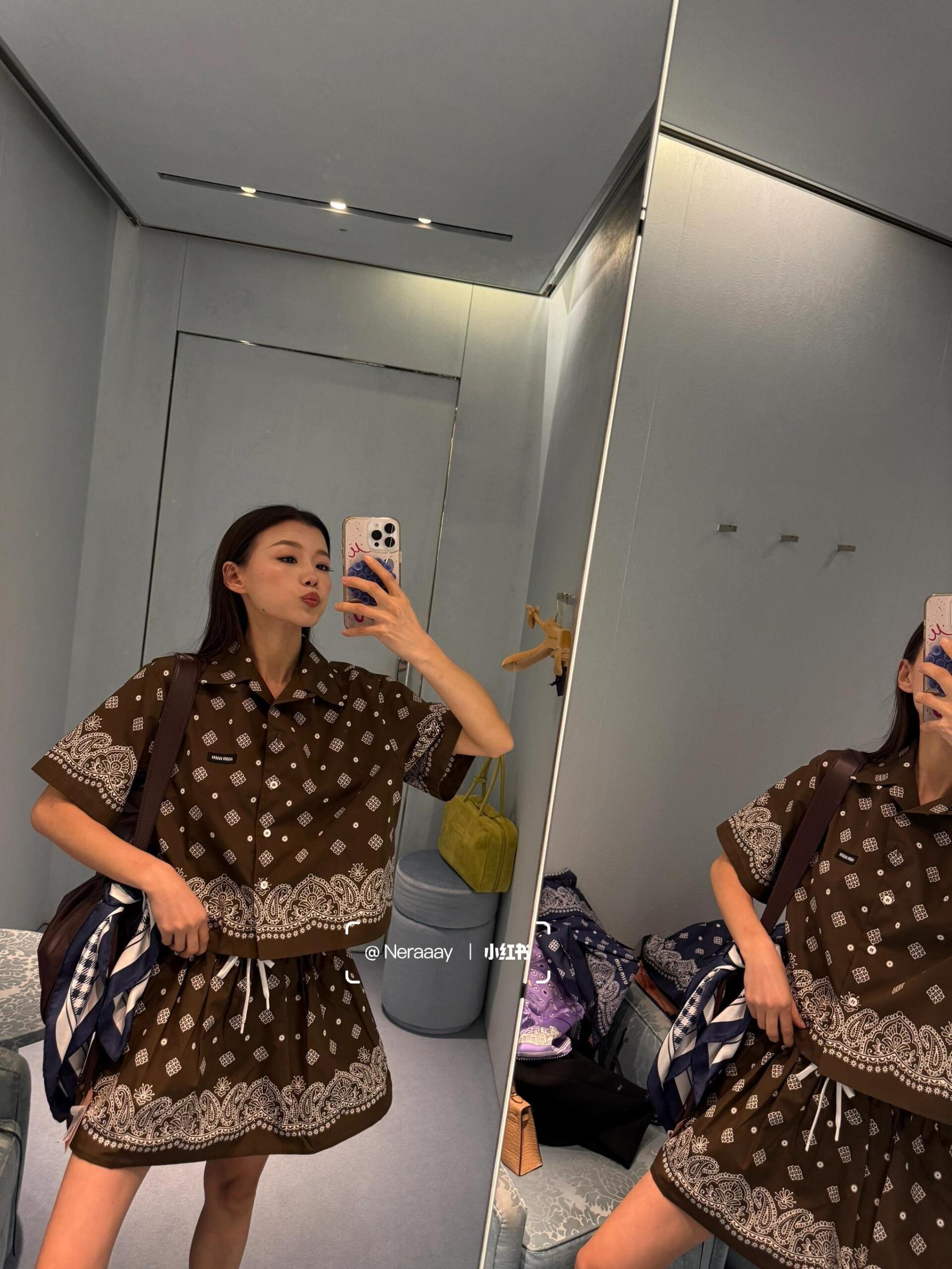 M style Hawaiian holiday style Cuban short-sleeved shirt