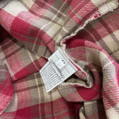 C style Brushed Cross Leather Label Shirt