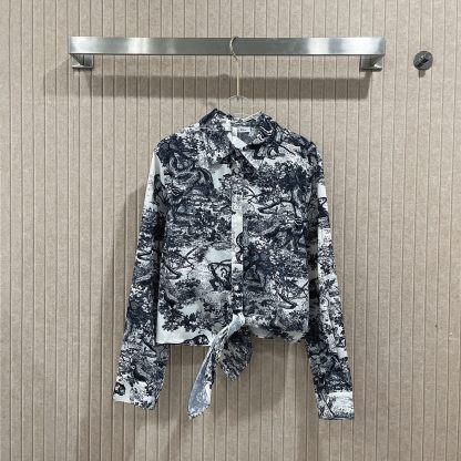 D style Reactive Print Knot Shirt