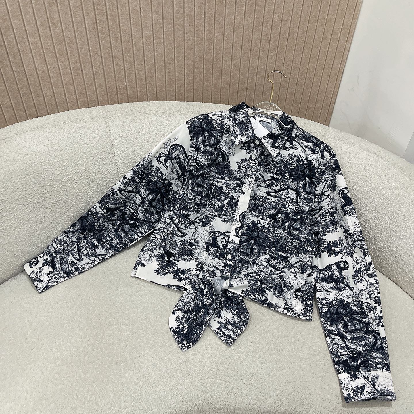D style Reactive Print Knot Shirt
