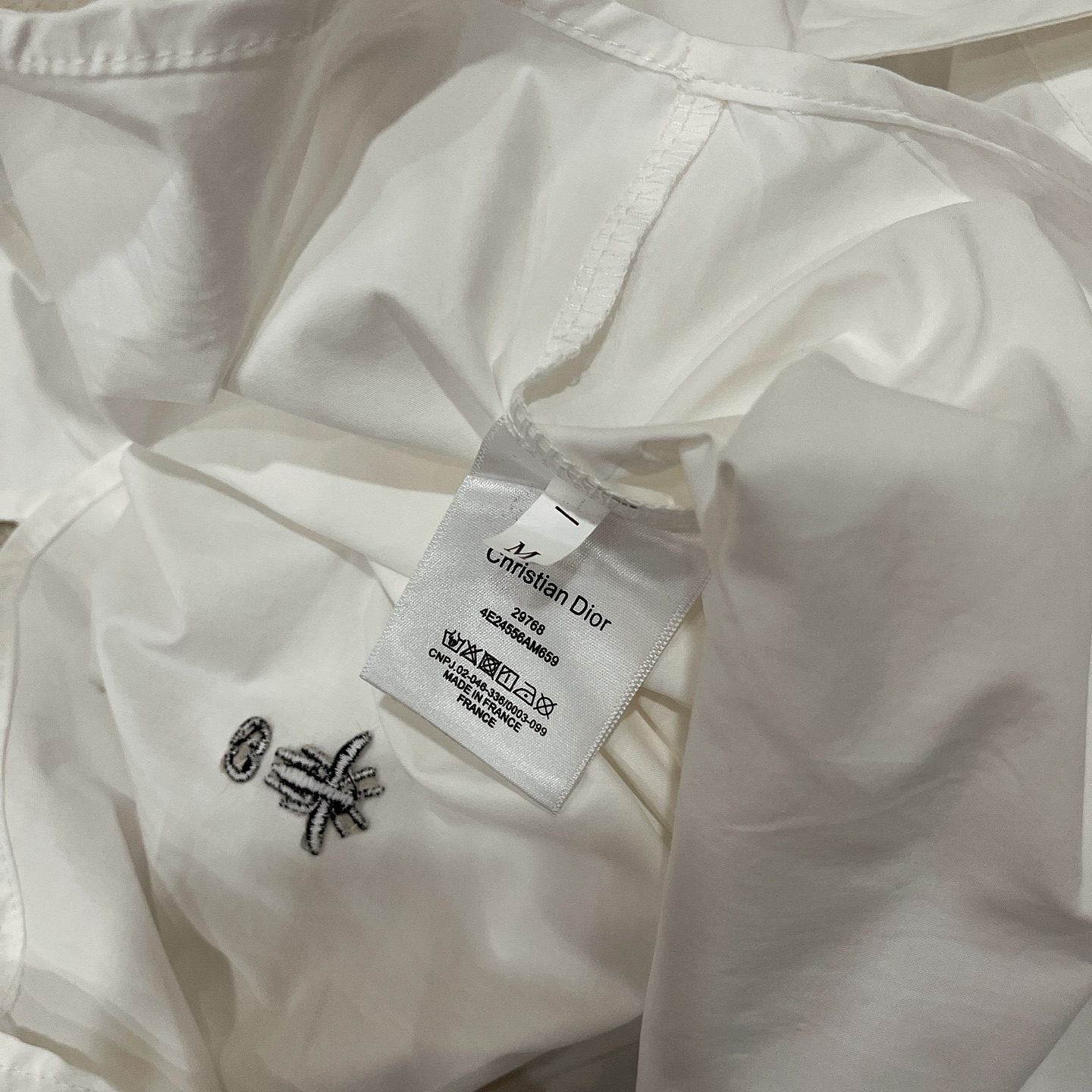 D style Short-sleeved pearl button shirt