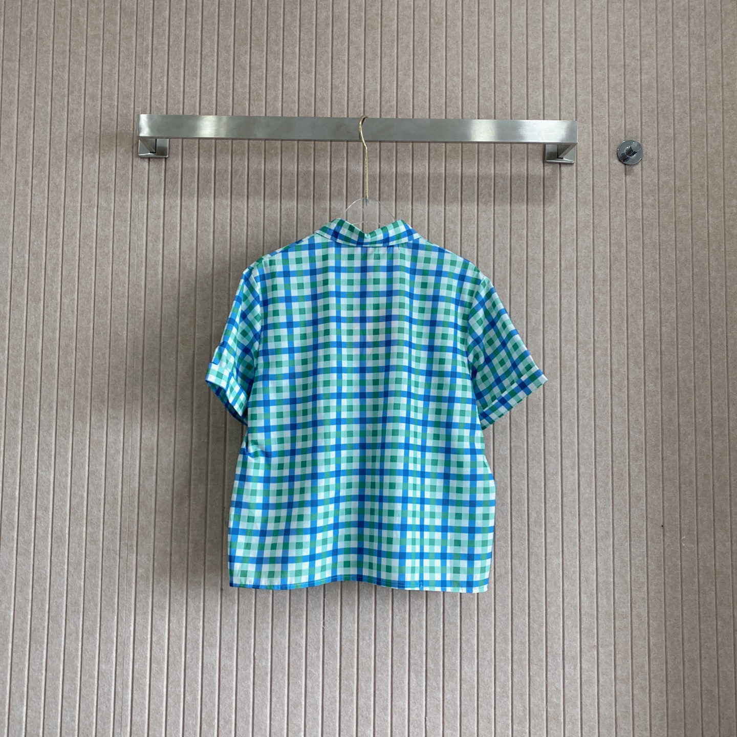 M style Check short-sleeved shirt