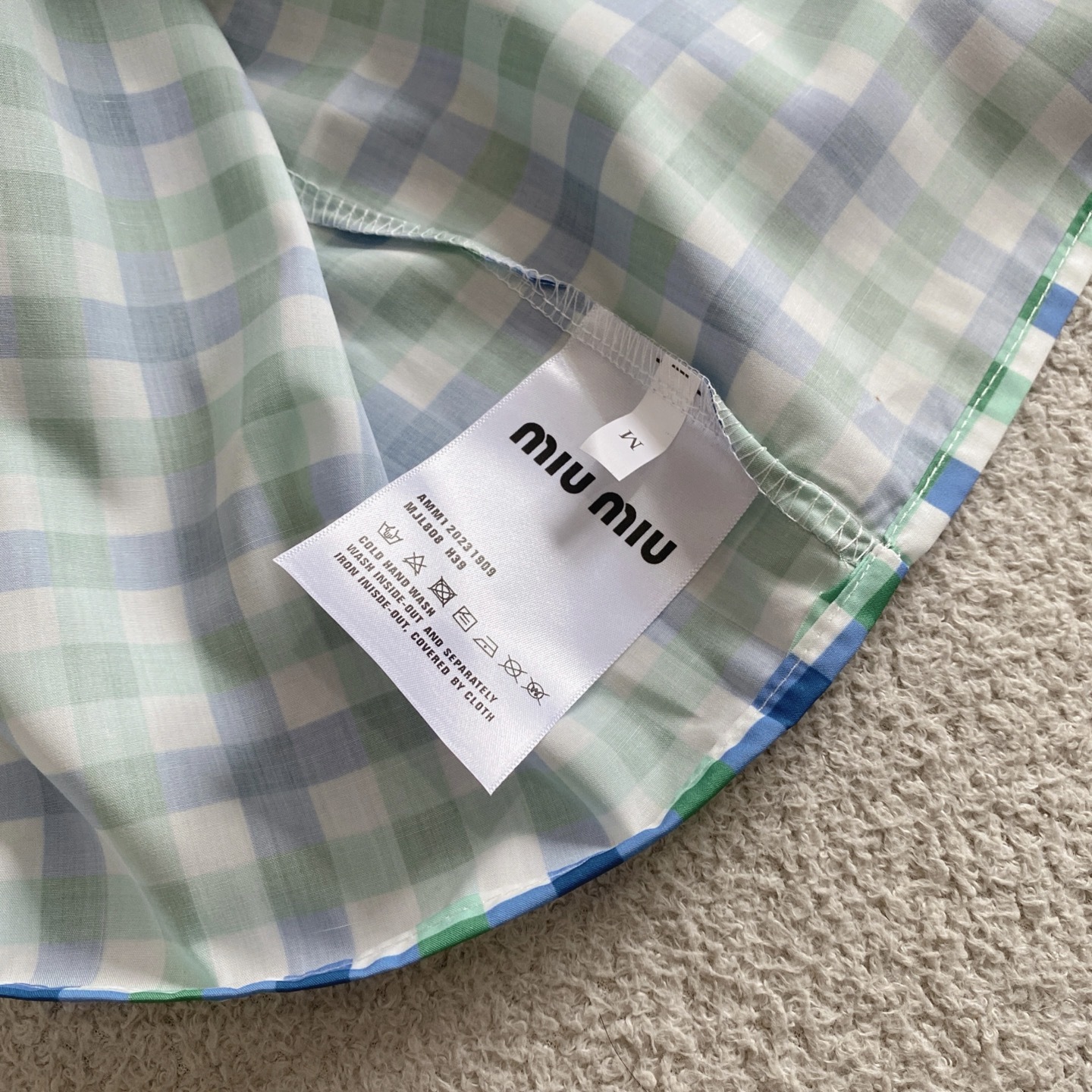 M style Check short-sleeved shirt