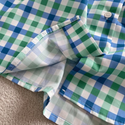 M style Check short-sleeved shirt