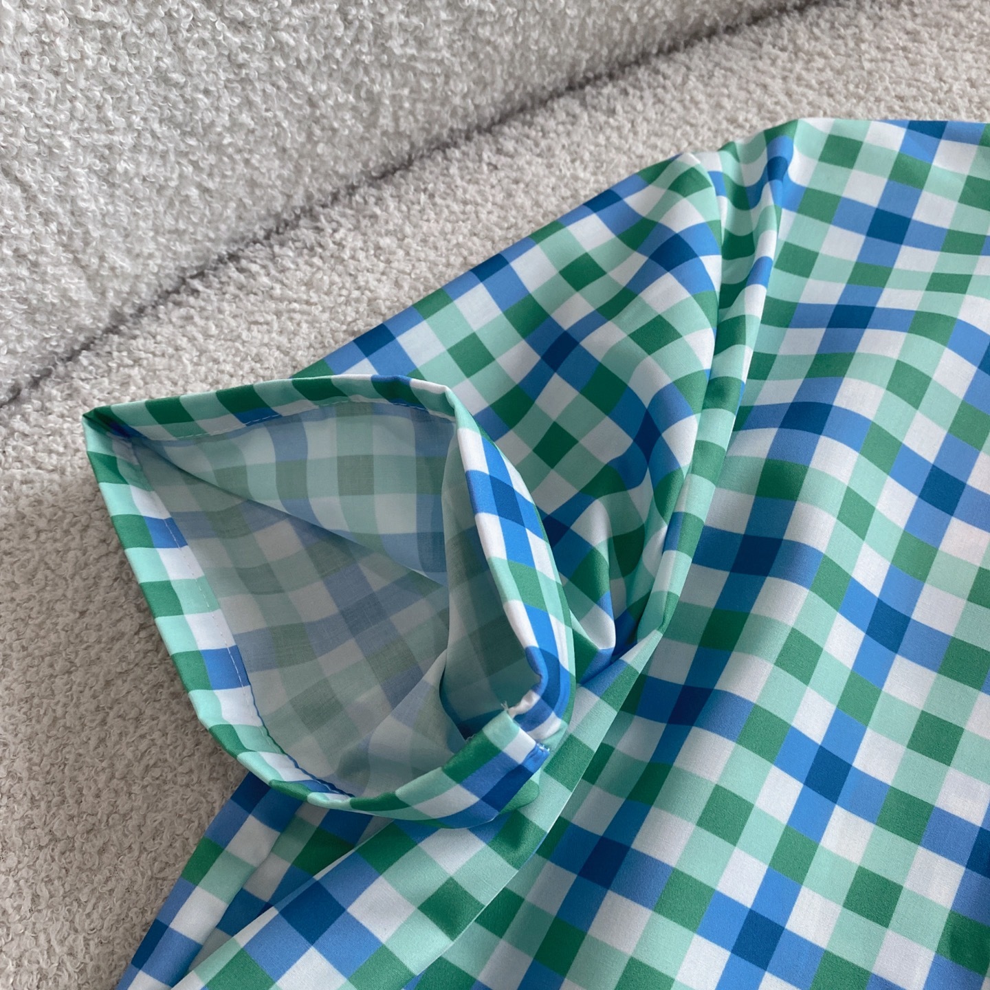 M style Check short-sleeved shirt