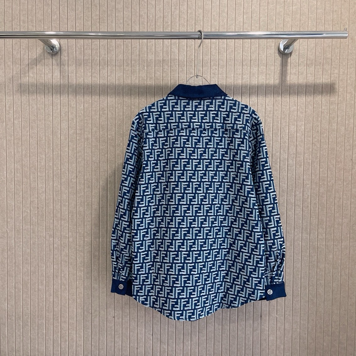 F style Denim shirt jacket with monogram