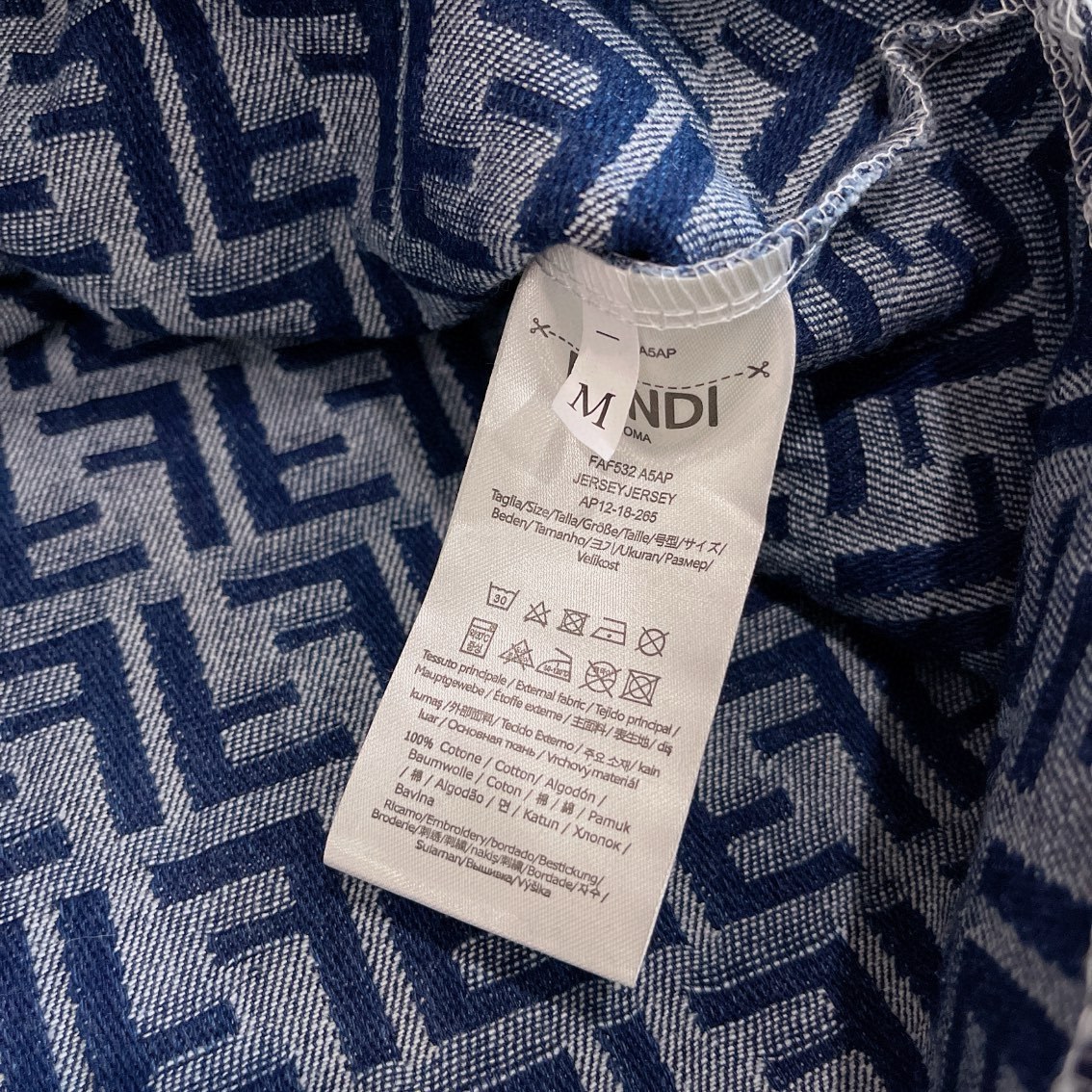 F style Denim shirt jacket with monogram