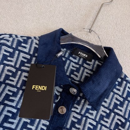 F style Denim shirt jacket with monogram