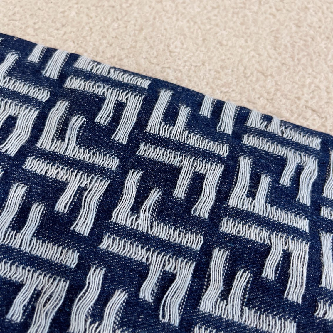 F style Denim shirt jacket with monogram