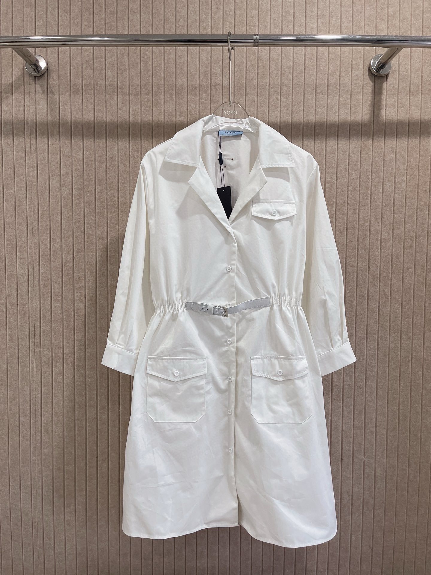 P style Minimalist white dress