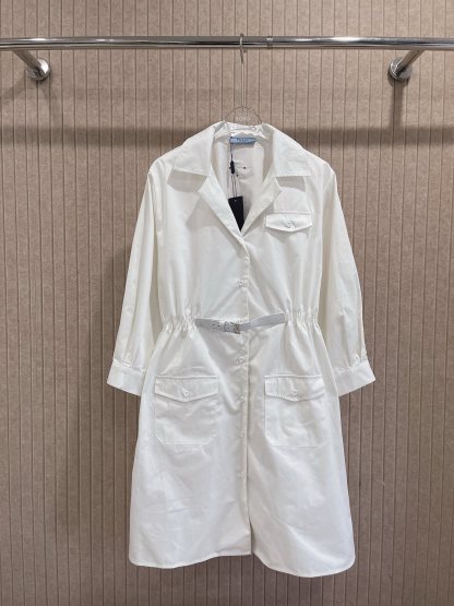 P style Minimalist white dress