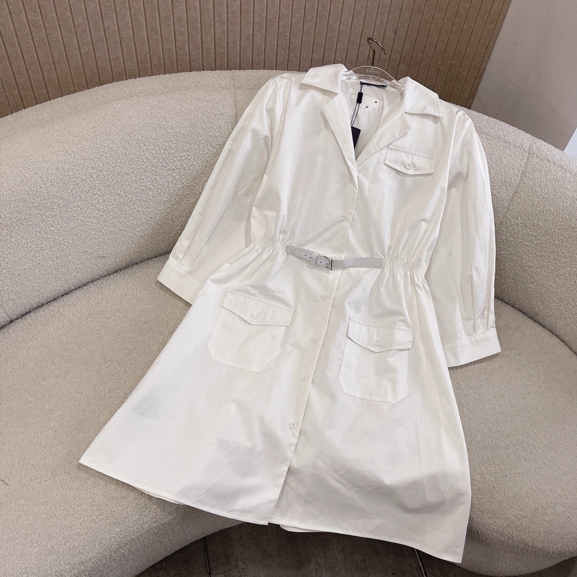 P style Minimalist white dress