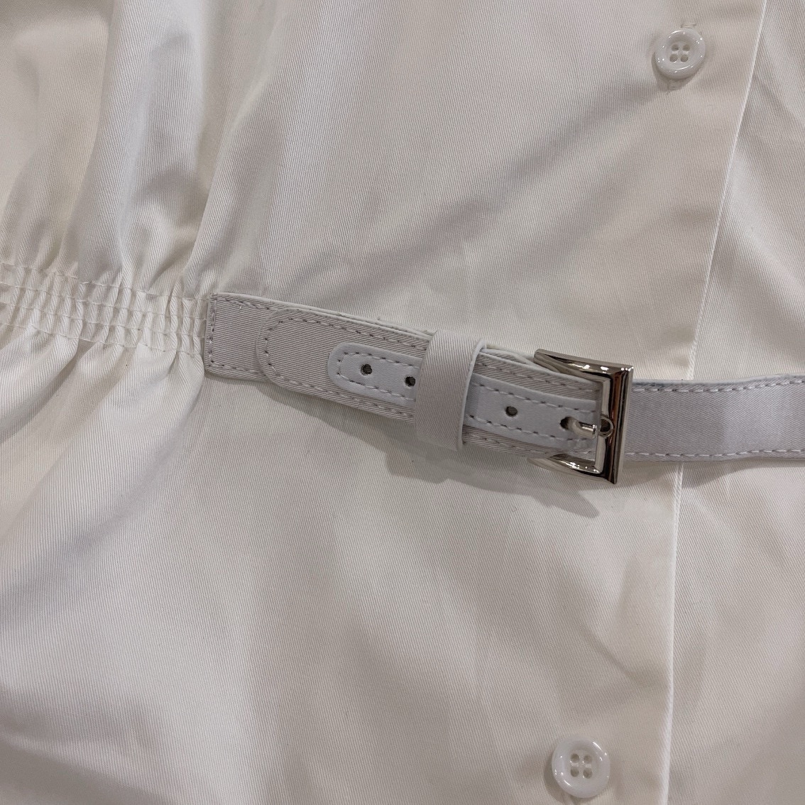 P style Minimalist white dress