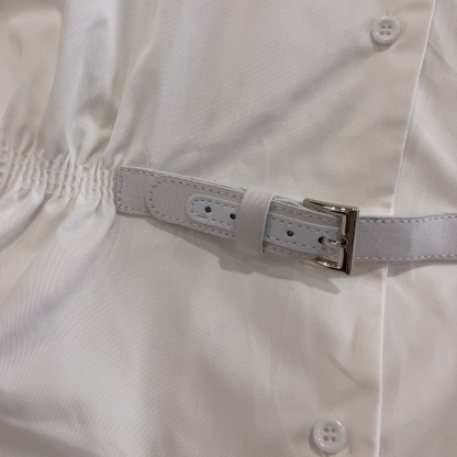 P style Minimalist white dress