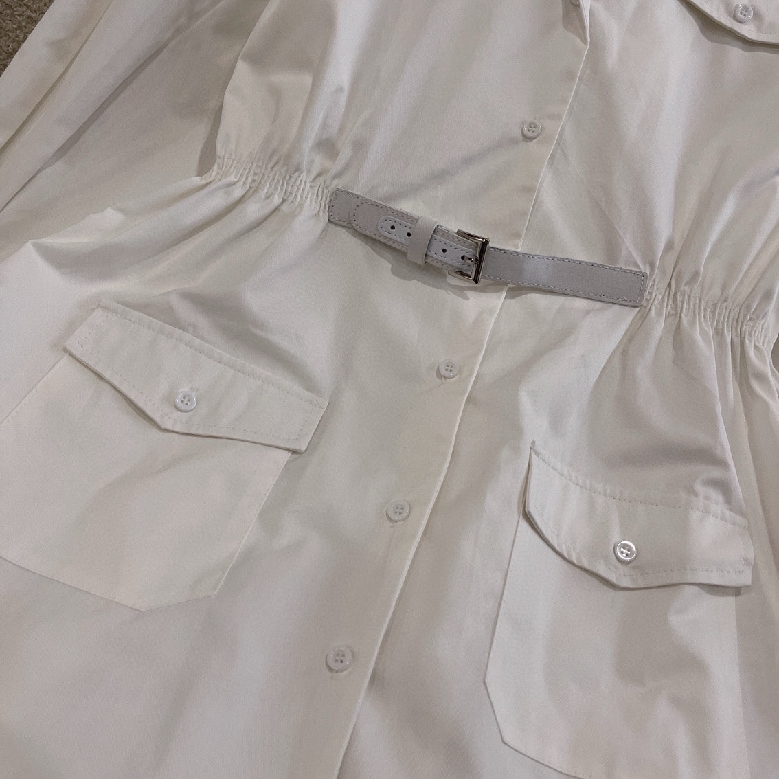 P style Minimalist white dress