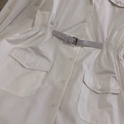 P style Minimalist white dress