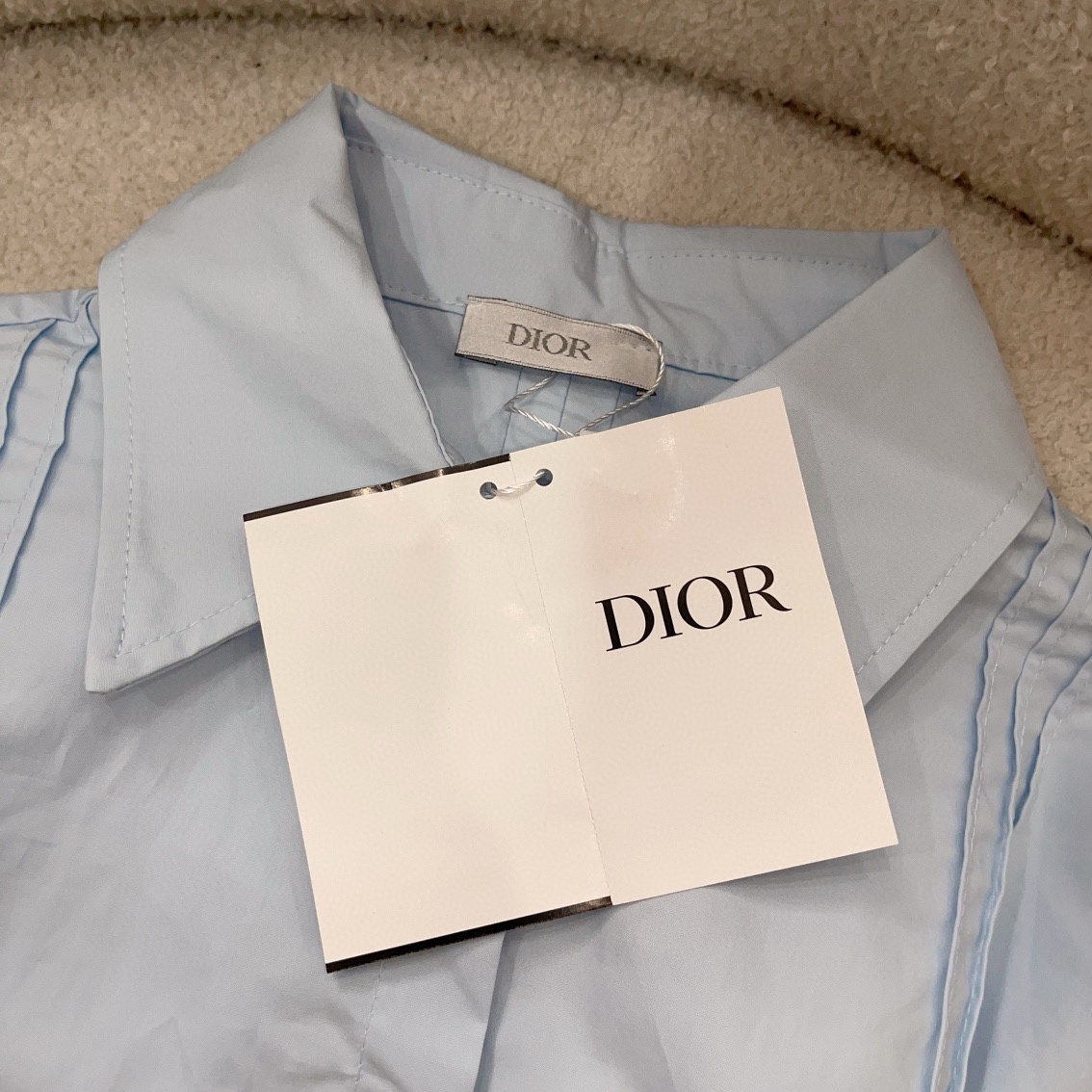 D style Jacquard hollow stitching shirt dress (with belt)