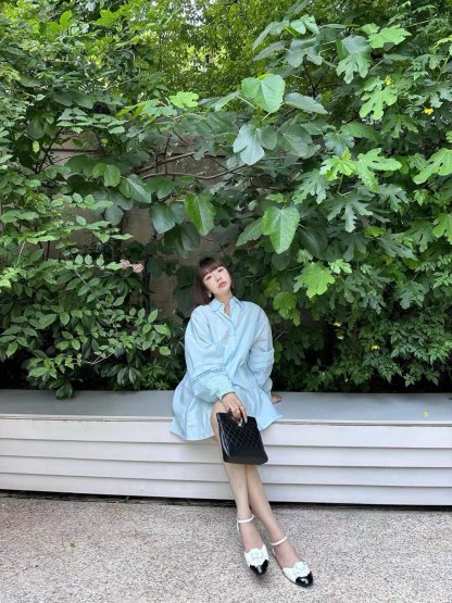 D style Jacquard hollow stitching shirt dress (with belt)