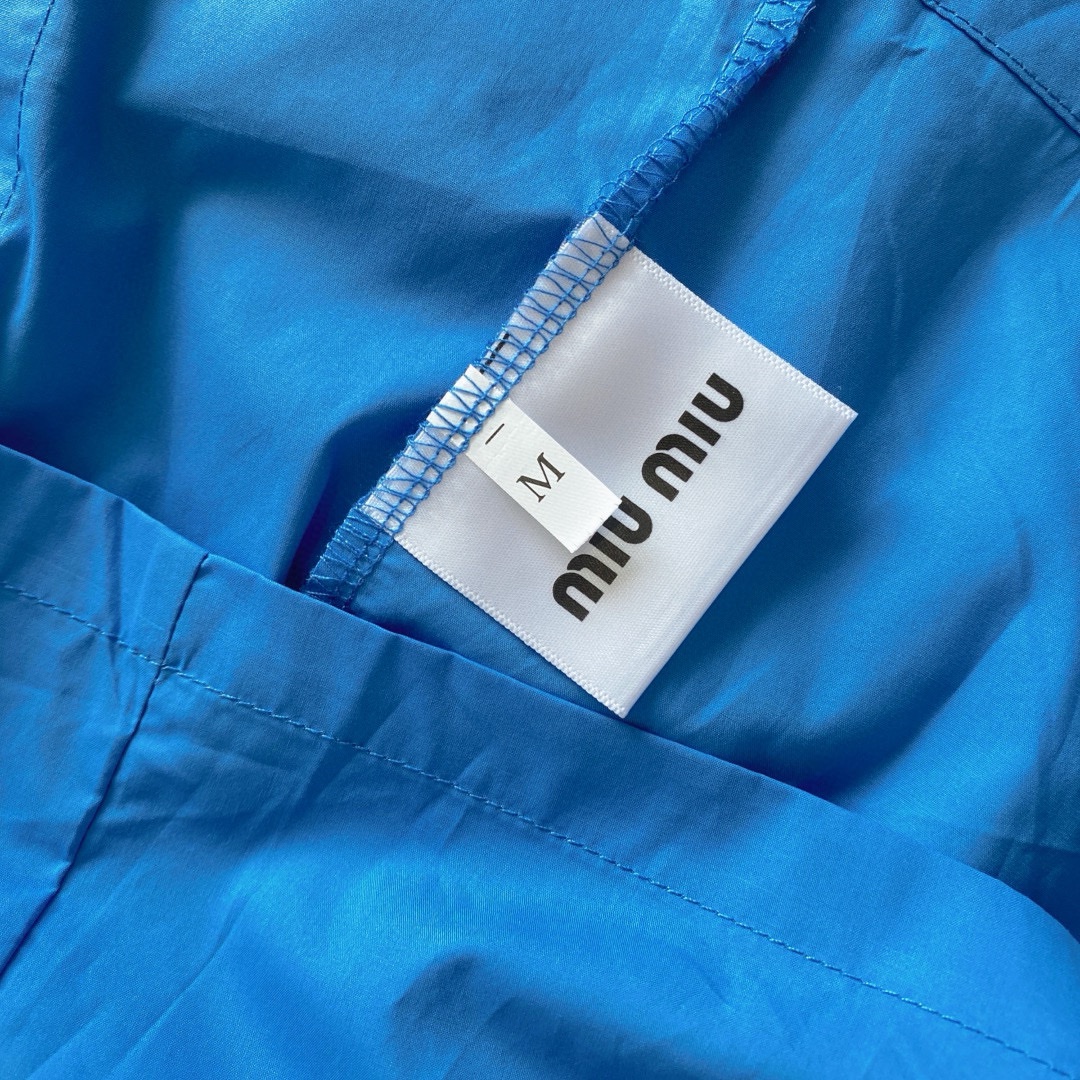 M style Embroidered Lettering Pocket Cotton Poplin Long Sleeve Shirt