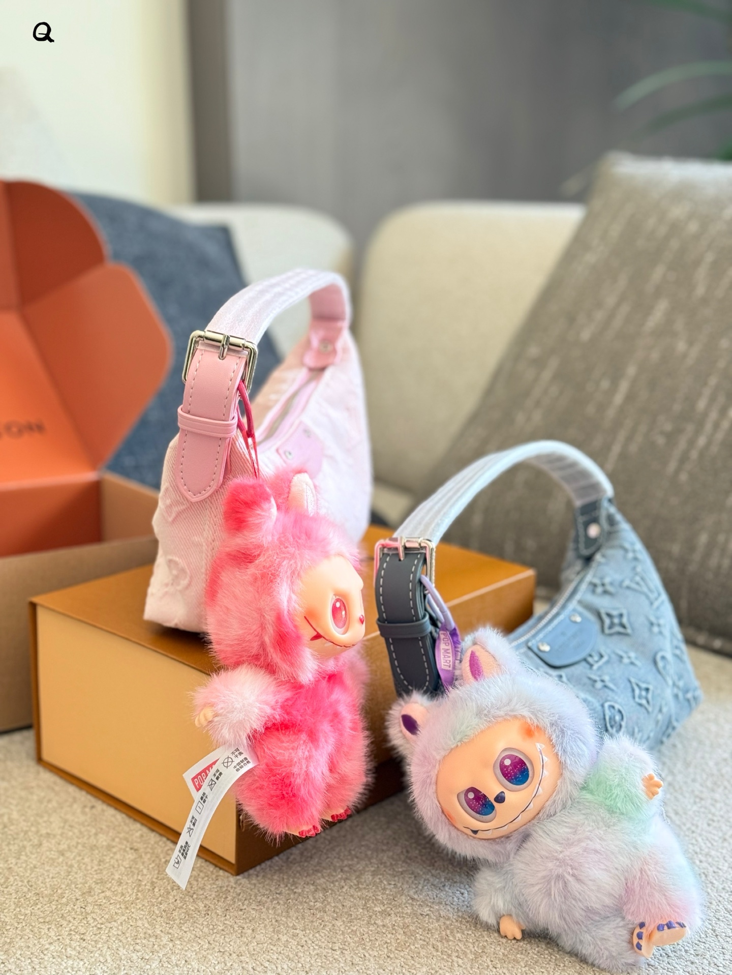 Denim Embossed Lunch Bag 20cm