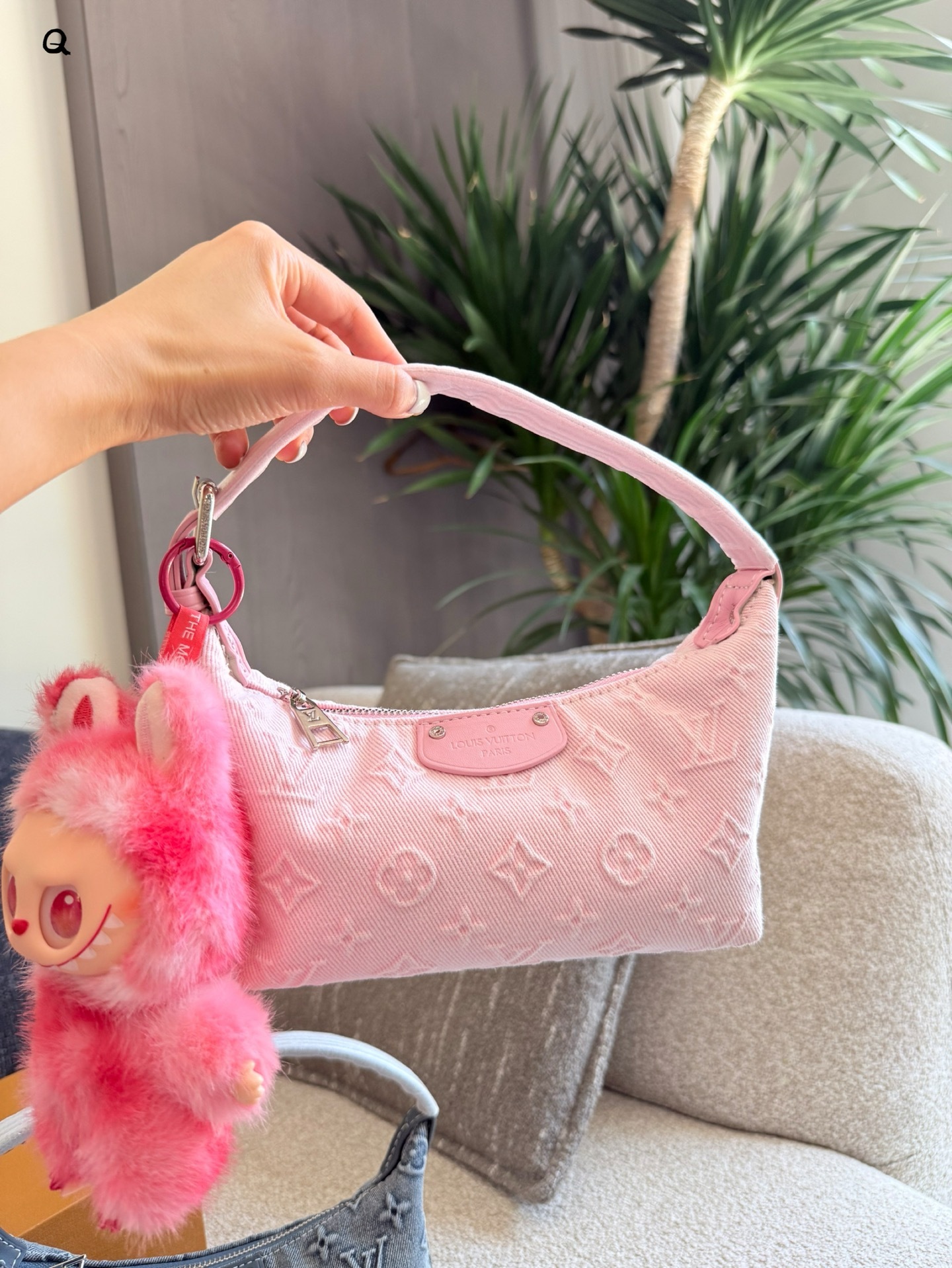 Denim Embossed Lunch Bag 20cm