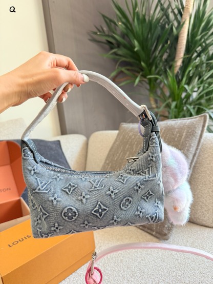 Denim Embossed Lunch Bag 20cm