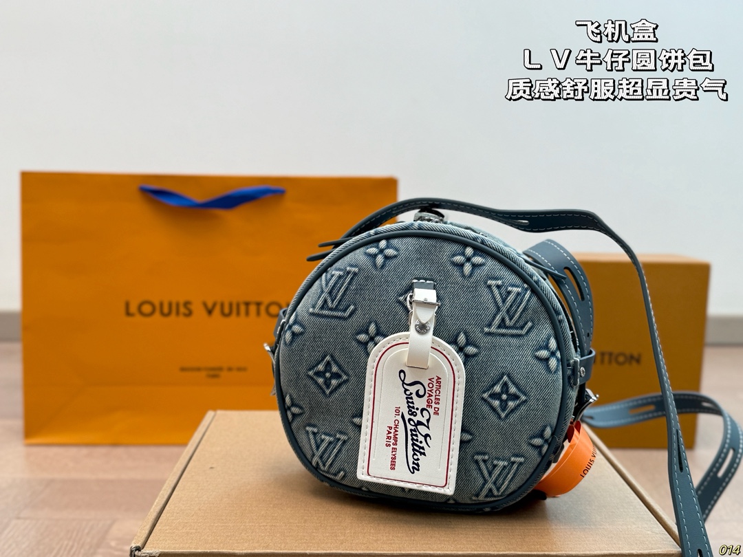 Denim round bag18*16cm 
