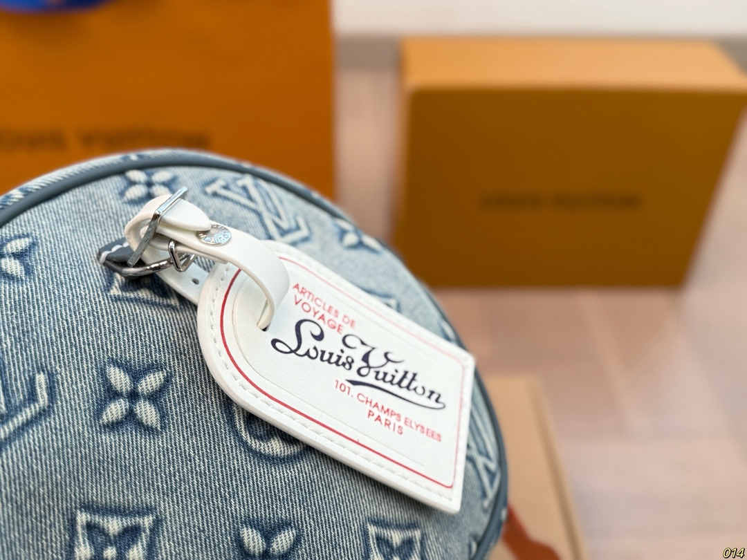 Denim round bag18*16cm 