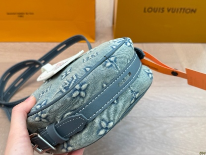 Denim round bag18*16cm 