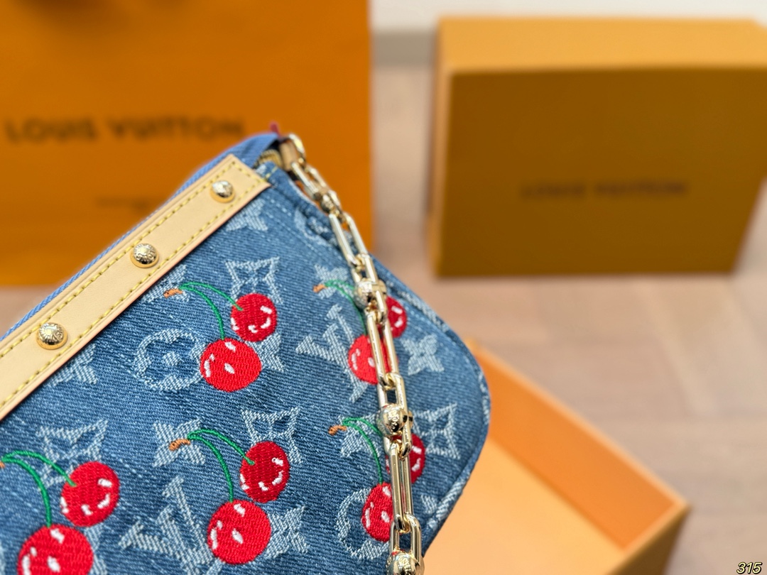 Cherry Series Mahjong Bag Underarm Bag21*12cm