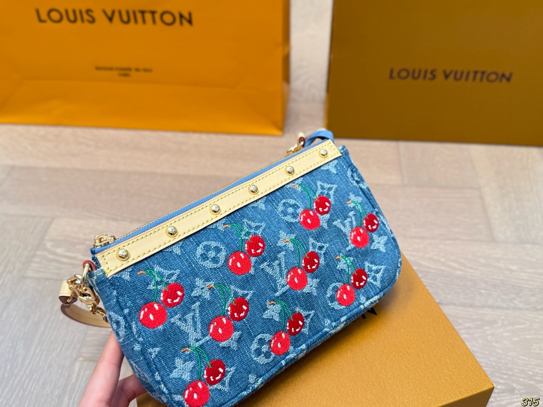 Cherry Series Mahjong Bag Underarm Bag21*12cm