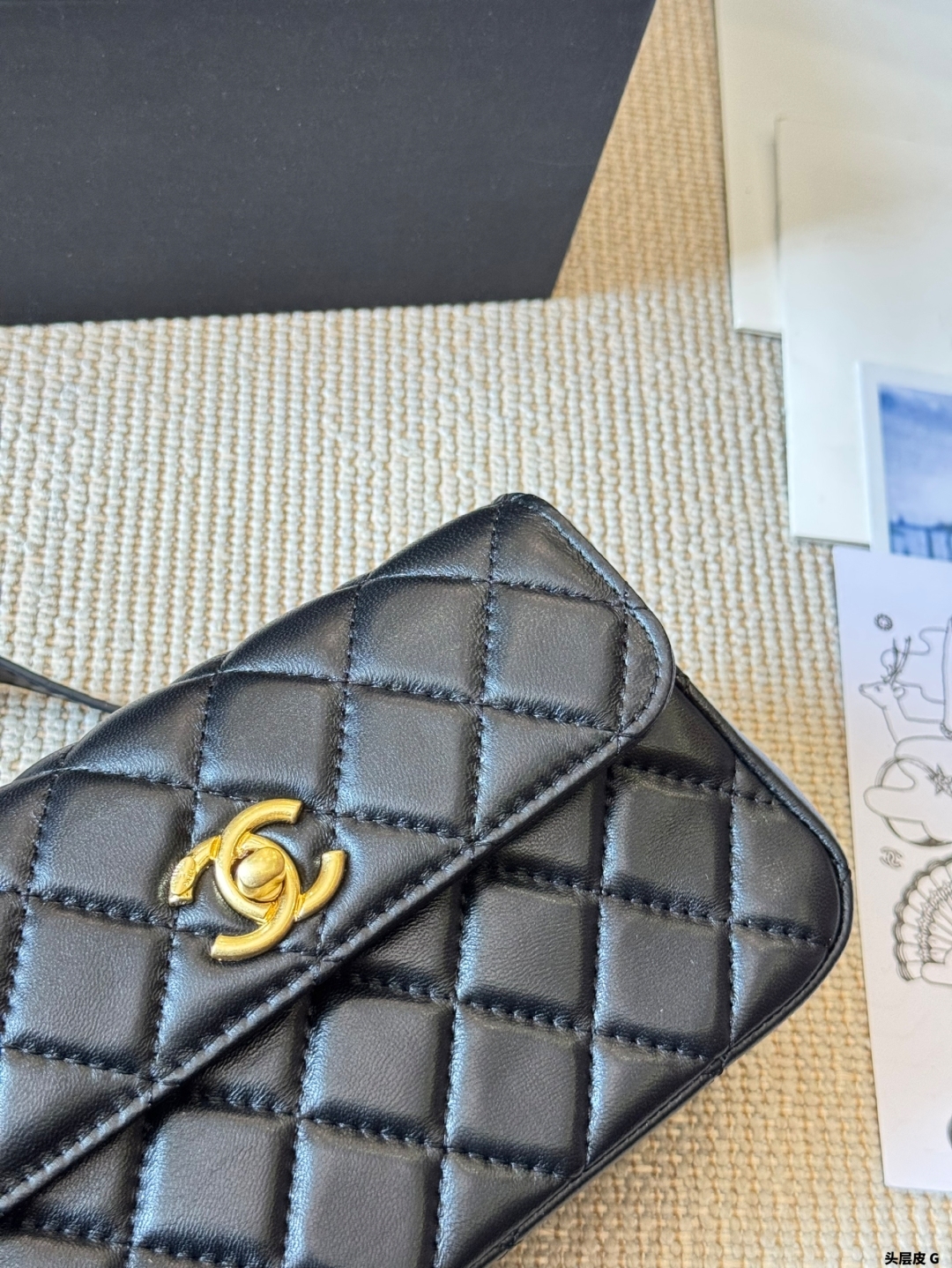 Handmade flap bag19*12cm