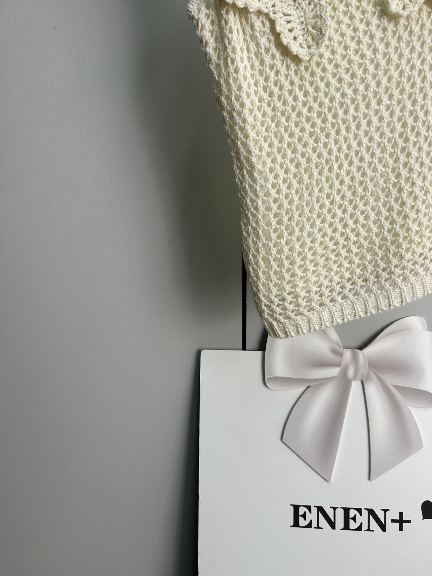 Off-shoulder knit top