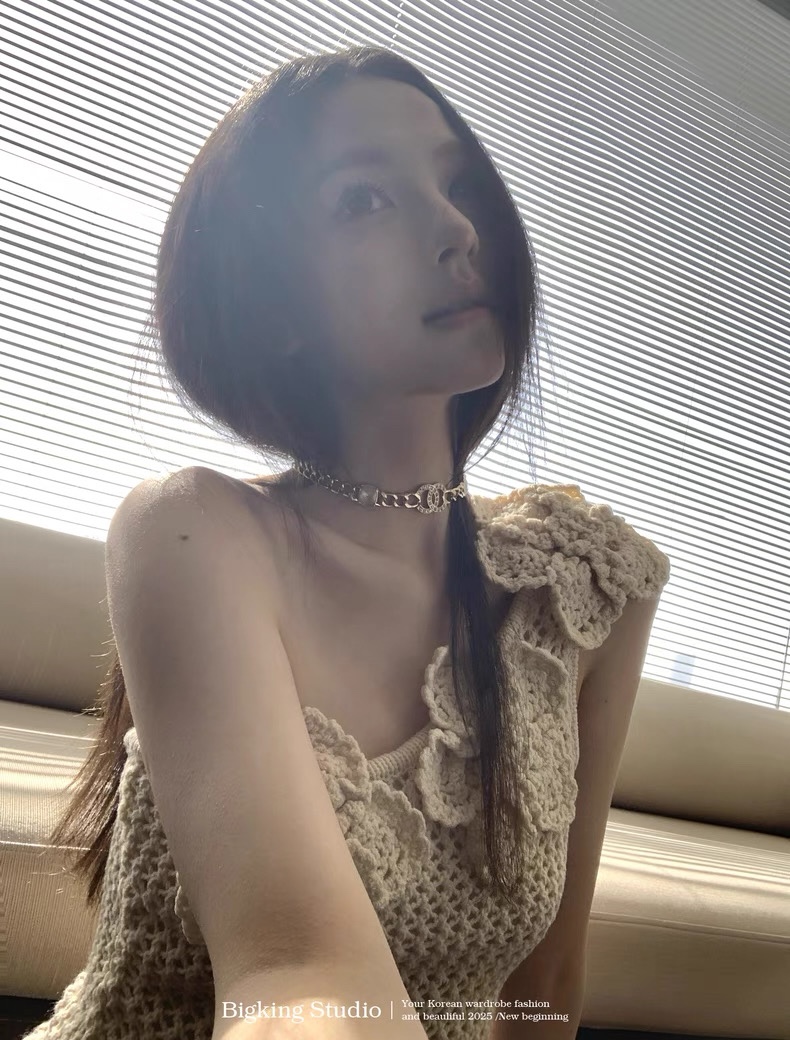 Off-shoulder knit top