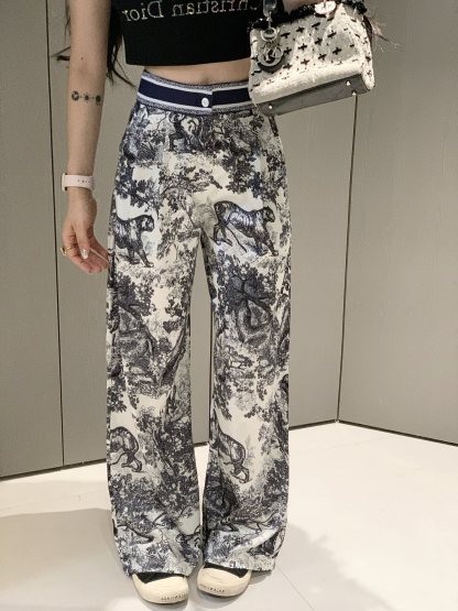 Short-sleeved high-waisted trousers suit