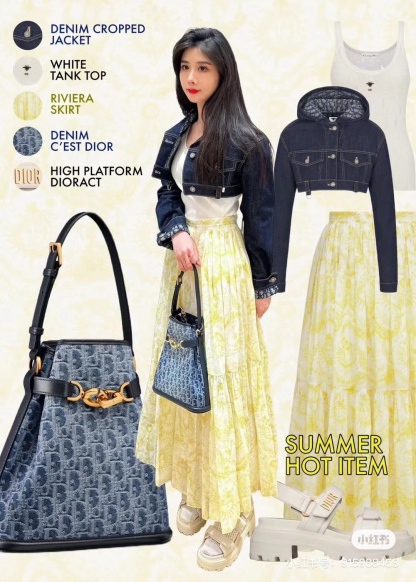 Short hooded jacket + straight jeans set