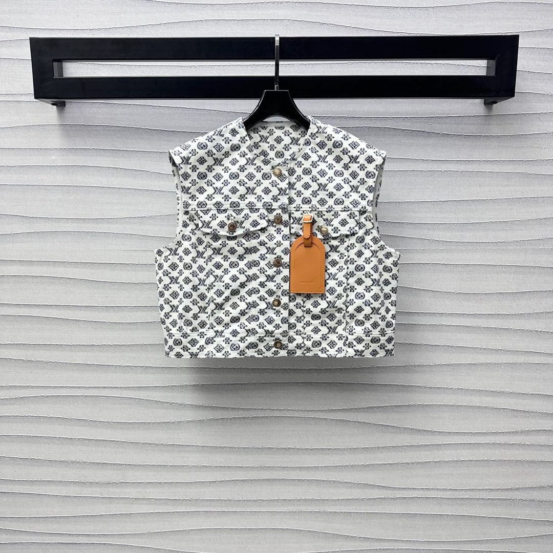 Printed Cropped Vest