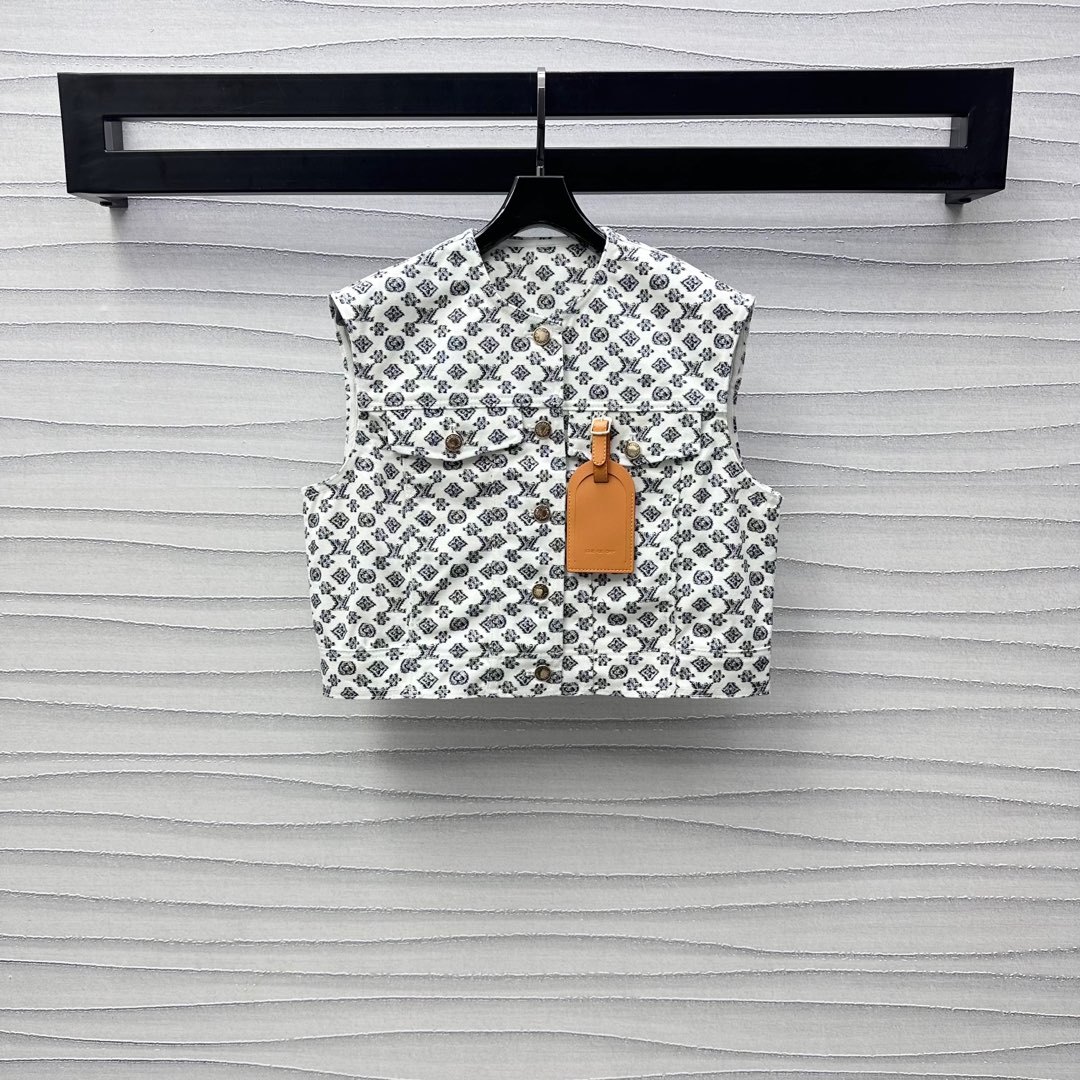 Printed Cropped Vest