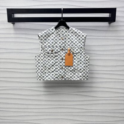 Printed Cropped Vest