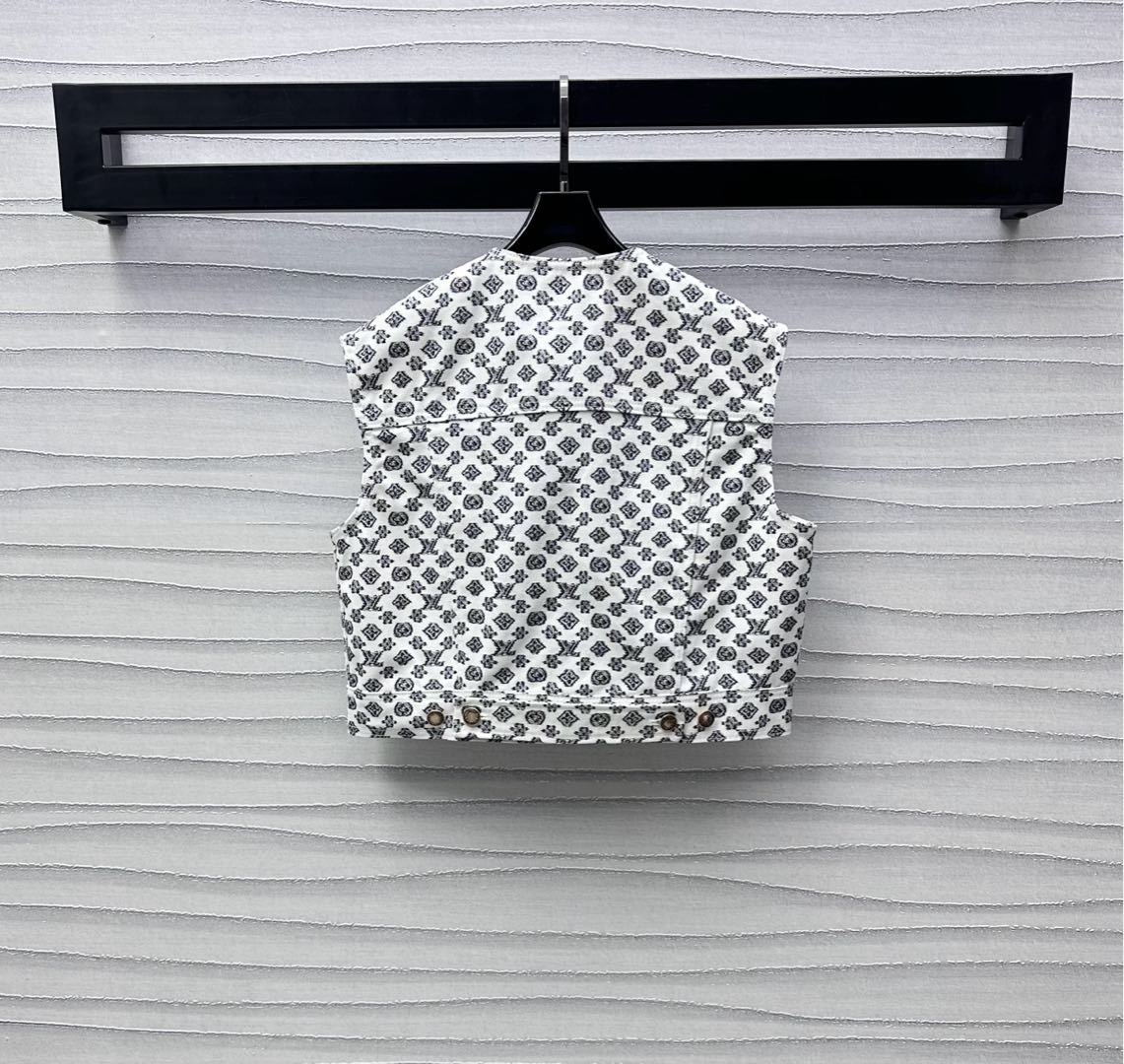 Printed Cropped Vest