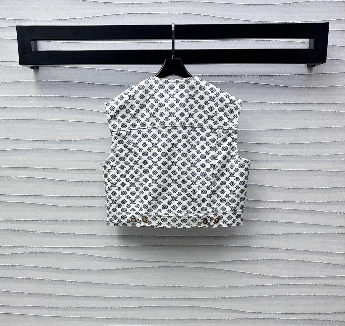 Printed Cropped Vest