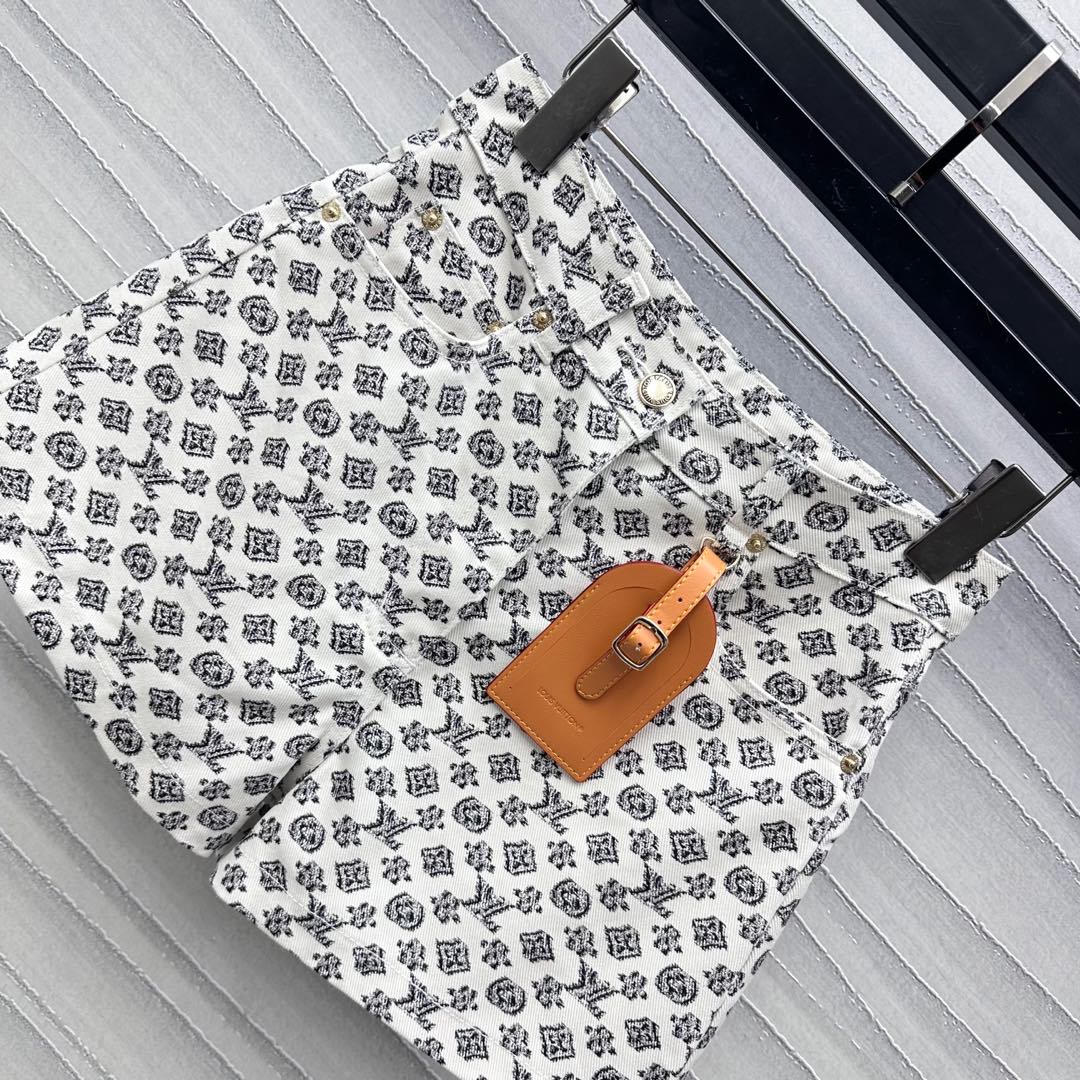 Printed high waist shorts