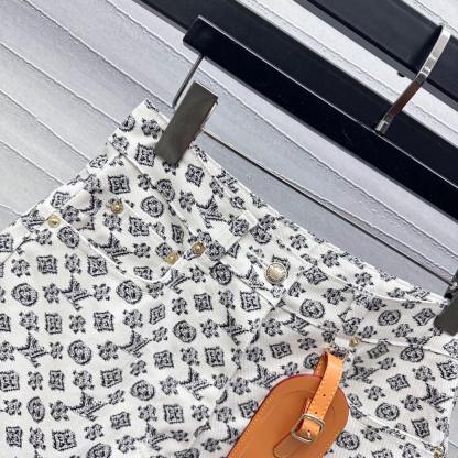 Printed high waist shorts