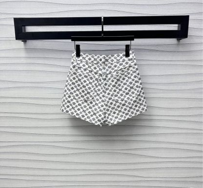 Printed high waist shorts