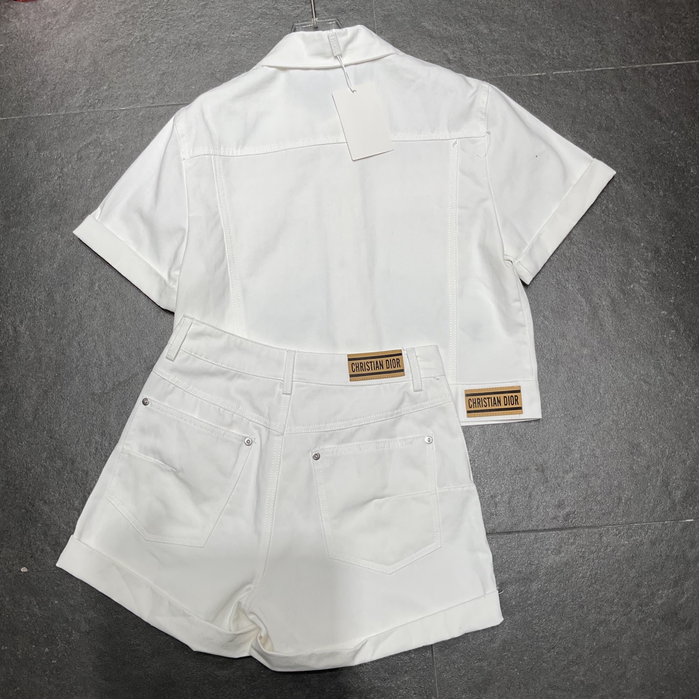 Denim jacket and shorts set