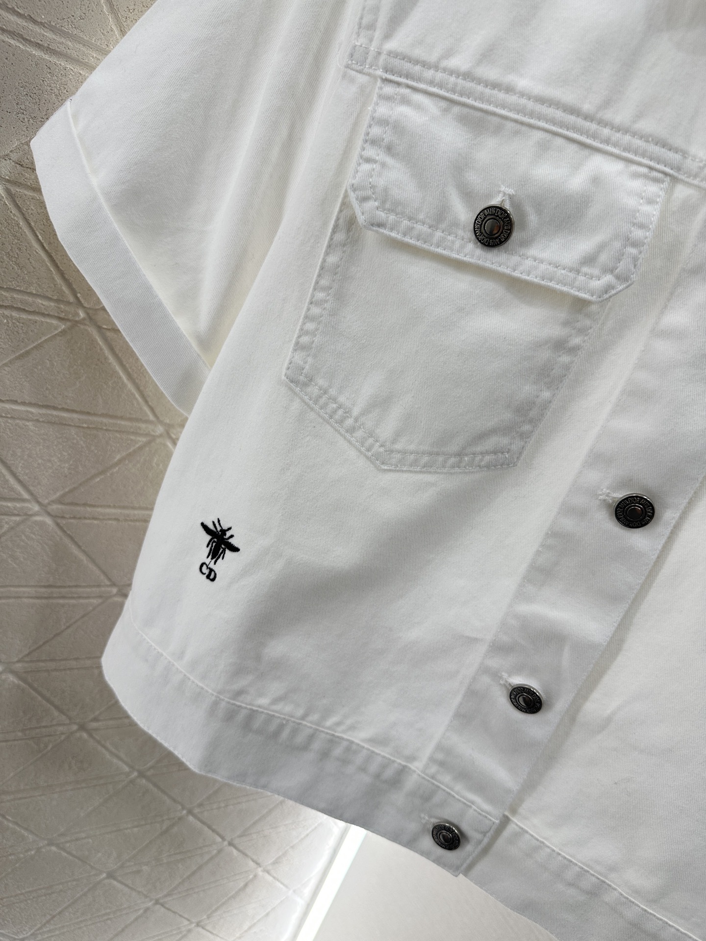 Denim jacket and shorts set